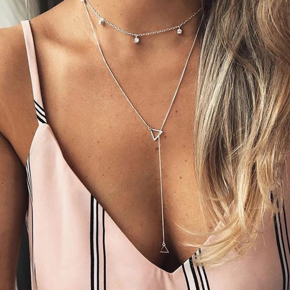 Antique Boho Pendant Drop Necklace